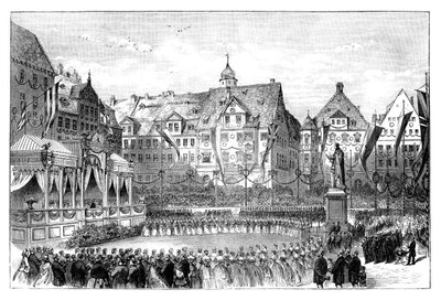 维多利亚女王在1865年揭幕了德国科堡艾伯特亲王的雕像 作者 不明