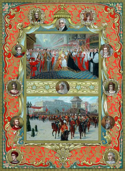 维多利亚女王的加冕仪式，1837年和金禧年，1887年 作者 不明