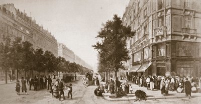 杂货店外排队，法兰西-普鲁斯战争，巴黎围困，1870-1871年 作者 不明