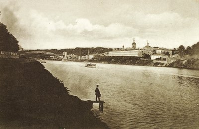 铁路桥和新女修道院新女修道院，俄罗斯莫斯科，1910年代 作者 不明