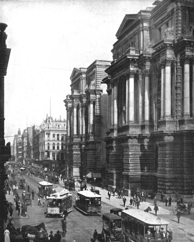 美国伊利诺伊州芝加哥市的伦道夫街（Randolph Street），约建于1900年。 作者 不明