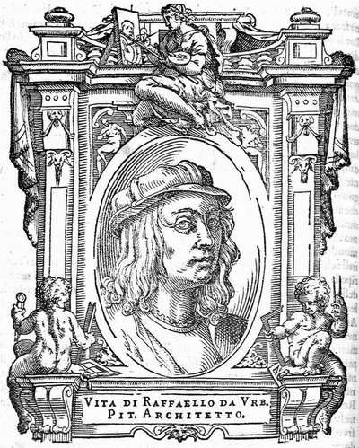 拉斐尔来自：乔治·瓦萨里（Giorgio Vasari），《最优秀的意大利画家，雕塑家和建筑师的生平》，1568年 作者 不明