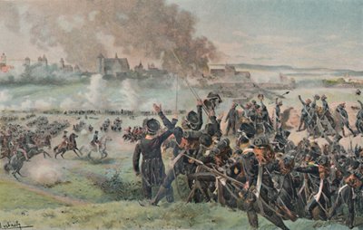 拿破仑在拉迪斯邦之前的战场上再现，1809年，1896年。 作者 不明