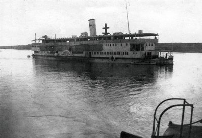 第一次世界大战，美索不达米亚，底格里斯河上的红十字河船，1918年 作者 不明