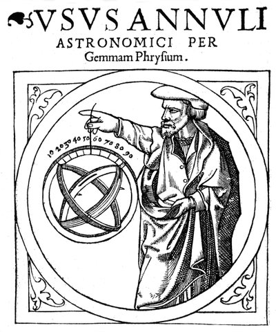 Reiner Gemma Frisius，荷兰天文学家，地理学家，制图师和数学家，1539年 作者 不明