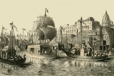 1890年在贝纳雷斯（Benares）举行的宗教节日。 作者 不明