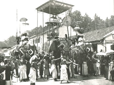 宗教游行，科伦坡，锡兰，1895年。 作者 不明