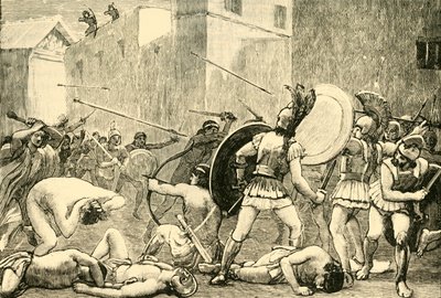 1890年，从斯巴达击退Pyrrhus。 作者 不明