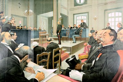 1899年在法国雷恩重审艾伯特·德雷福斯 作者 不明