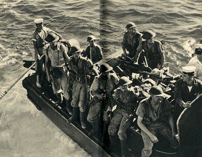 第二次世界大战，c1939-c1943，1944年，皇家海军陆战队登陆部队的归来。 作者 不明
