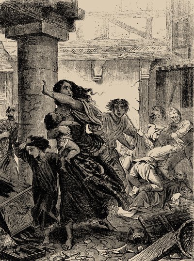 1866年，1096年，犹太人莱茵兰大屠杀。 作者 不明