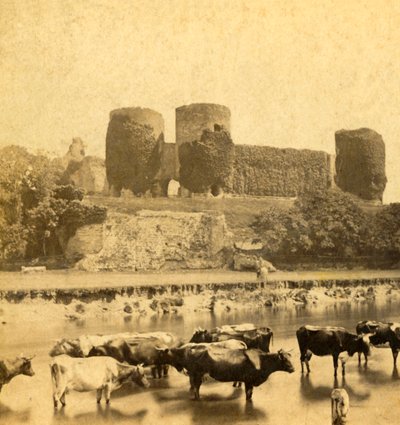 罗德兰（Rhuddlan）-河上的城堡，约建于1900年。 作者 不明