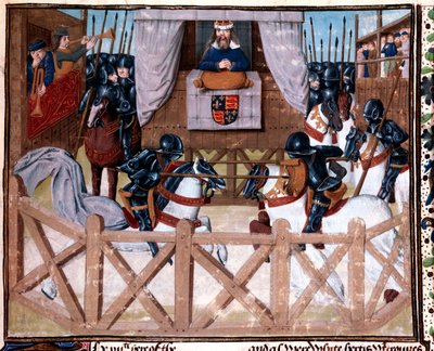 英国国王理查德二世（Richard II），主持一场比赛，十五世纪1377-1379年 作者 不明
