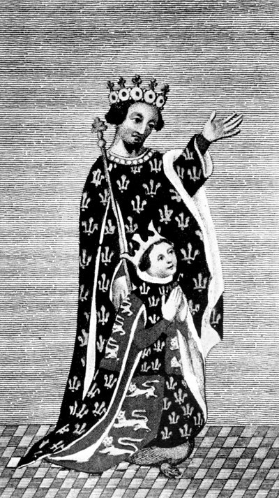 理查德二世和他的父亲黑王子，十四世纪，1910年 作者 不明