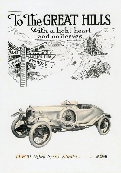 莱利MPH 2人座运动车，c1920s 作者 不明