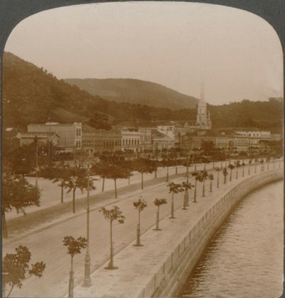 里约热内卢5英里码头，环绕着世界上最大的内陆海湾，c1900 作者 不明