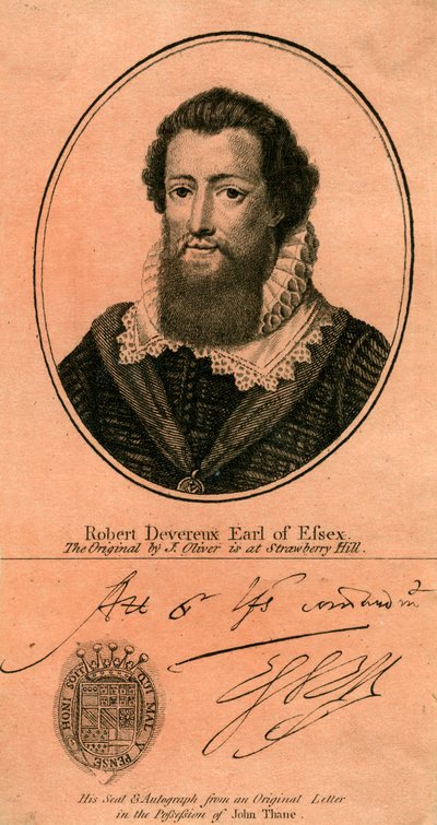 罗伯特·德弗勒克斯（Robert Devereux），艾塞克斯（Essex）第二伯爵 作者 不明