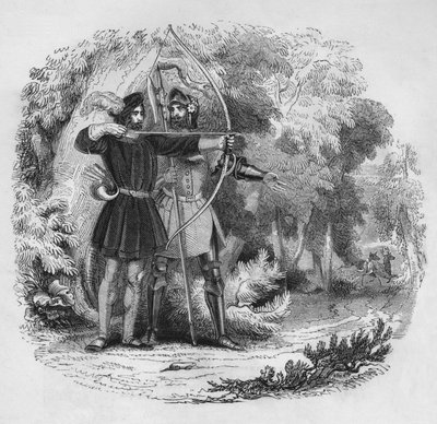 罗宾汉和小约翰，1845年 作者 不明