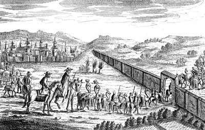 鲁滨逊漂流记与白云母商队，c1719 作者 不明