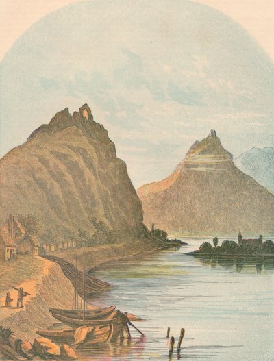 罗兰塞克（Rolandseck）和克洛斯特·诺嫩韦斯（Kloster Nonnenwerth），1864年。 作者 不明