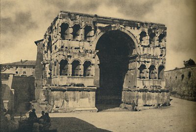 罗马-论坛Boarium中的Janus Quadrifrons拱门，1910年 作者 不明