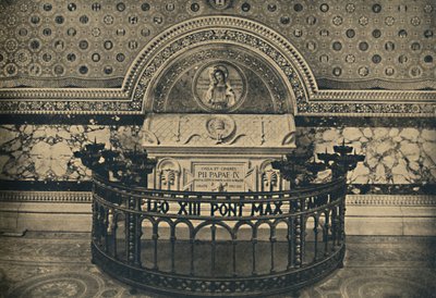 罗马-圣劳伦斯大教堂。 -庇护九世之墓，1910年 作者 不明