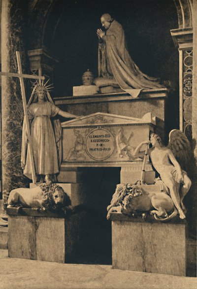 罗马-圣彼得大教堂-克莱门特十三世陵墓，卡诺瓦，1910年 作者 Unbekannt