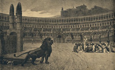 罗姆人-马戏团马克西姆斯-基督教徒向野生动物的最后祈祷，1910年 作者 不明