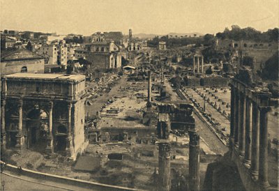 罗姆人-罗马论坛的全景，1910年。 作者 不明