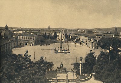 罗马-品辛花园的景致：Popolo杨树广场，1910年 作者 不明