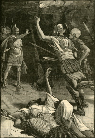 罗马士兵射击耶路撒冷圣殿，1890年。 作者 不明
