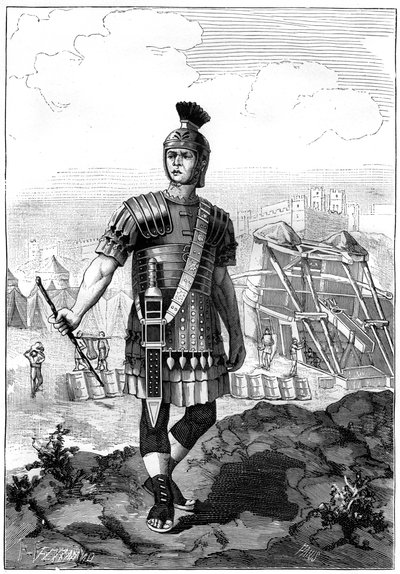 罗马百夫长在凯撒大帝的统治下征服了高卢人，公元前1世纪1882-1884年 作者 不明