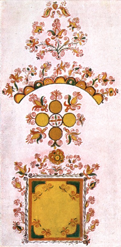 捷克斯洛伐克摩拉维亚的房间绘画，1928年。 作者 不明