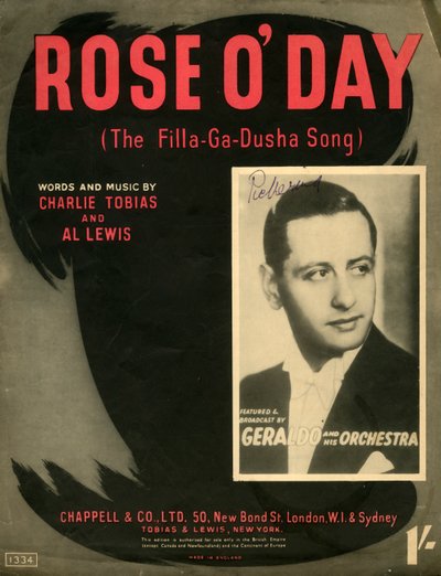 Rose ODay The Filla-Ga-Dusha Song，1941年。 作者 不明