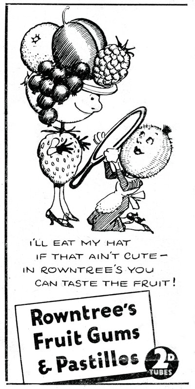 Rowntrees水果软糖和锭剂，1938年 作者 不明