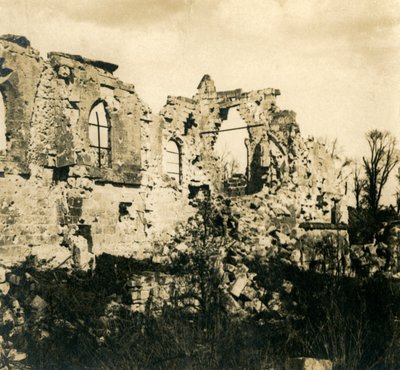法国北部德累斯顿库特，教堂废墟，c1914-c1918 作者 不明