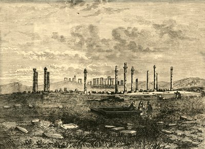 1890年在波斯波利斯的废墟。 作者 不明