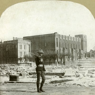 圣伊格纳茨天主教堂遗址，1906年。 作者 不明
