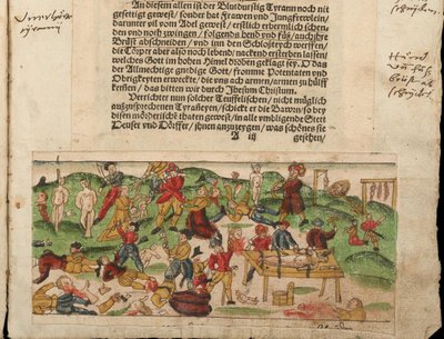 1578年，俄罗斯在利沃尼亚的暴行。来自约翰·雅各布·威克斯（Johann Jakob Wicks）的新闻收藏... 作者 不明