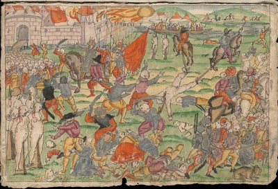 1577年7月和8月，俄罗斯在利沃尼亚的暴行。来自纳赫里克（Nachric）的约翰·雅各布·威克斯（Johann Jakob Wicks）收藏 作者 不明