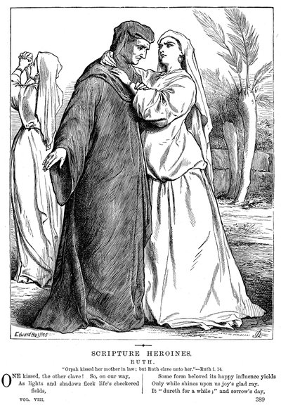 露丝拥抱婆婆，1873年 作者 不明