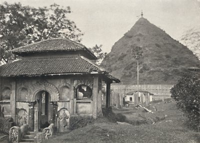 Ruwanwali Dagoba到阿努拉德普勒（Anuradhapura）。 1926年东面 作者 不明