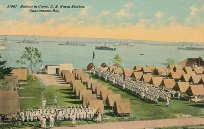 1911年，关塔那摩湾美国海军基地营地中的水手 作者 不明