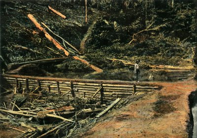圣埃利亚斯。大围堰。 1900年，在围堰的建筑工程。 作者 不明