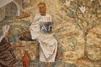 Saint-Maurice abbey basilica, Mosaic by Madeleine DienerJesus and the Samaritan at Jacob