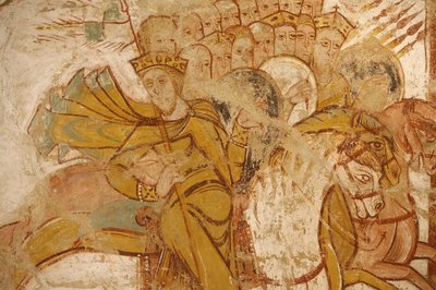 Saint-Savin abbey painting: kings attacked by Abraham and his followers, Saint-Savin-sur-Gartempe, France 作者 不明