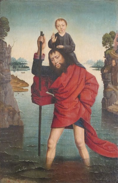 1485年后，圣克里斯托弗和婴儿基督。 作者 不明