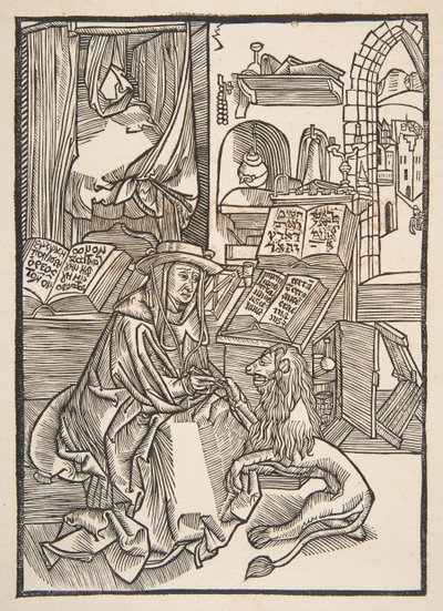 圣热罗姆（Saint Jerome）从狮子脚抽出刺，里昂（Lyons）1508 copy.nd 作者 不明