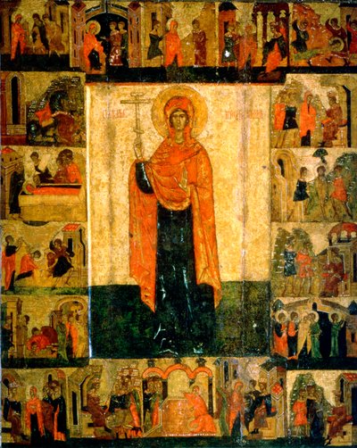 Saint Paraskeva Pyatnitsa与她生命中的场景，十五世纪 作者 不明