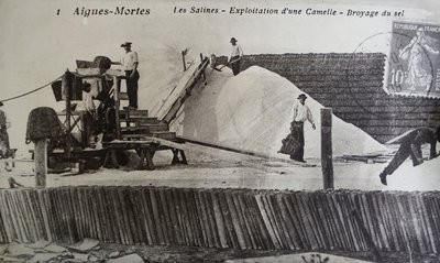 Saltworks, Camargue, Aigues-Mortes, Provenece, France (b/w photo) 作者 不明